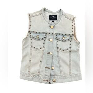 Juicy Couture Women's Denim Style Vest Sleeveless XS (0717)